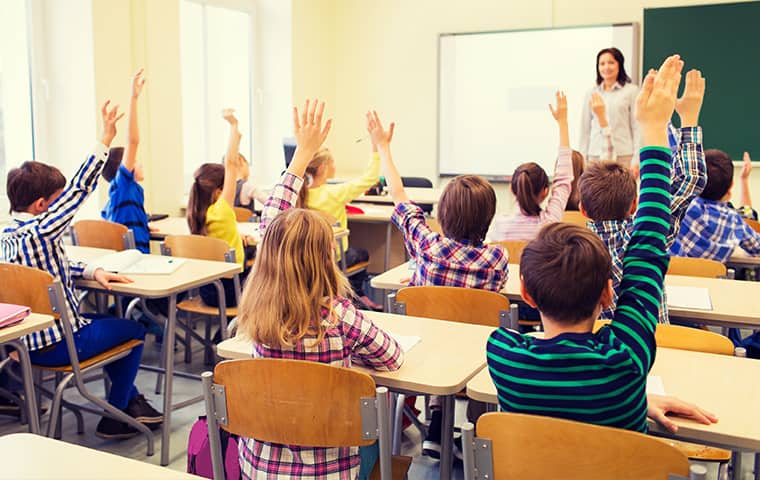 Bed Bugs & Other Pests Hitch Rides On Kids a classroom full of students and a teacher in malvern pennsylvania