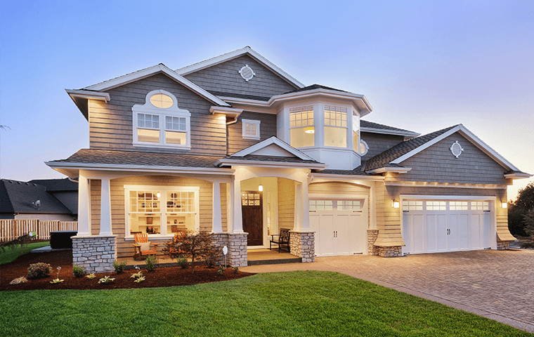 two story grey and white home in attica mi