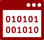 Enjoy Full Custom Control Over Your Code logo depicting digital ones and zeros on a console