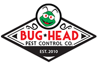 bug head pest control logo
