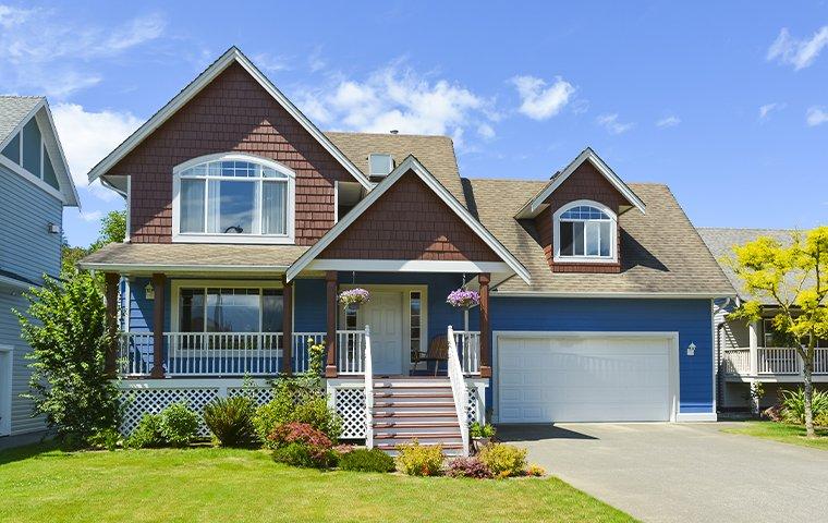 blue two story greenville deleware home