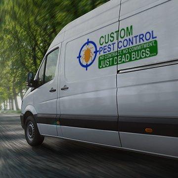 custom pest control company vehicle