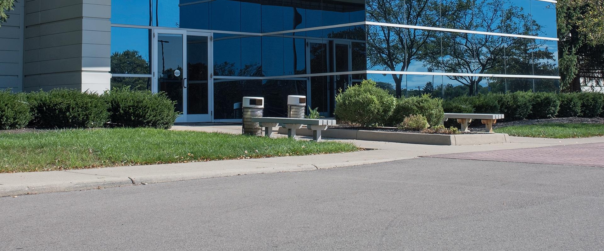 exterior of a commercial building