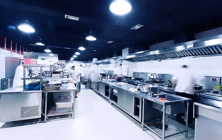 the interior of a commercial kitchen in wichita kansas