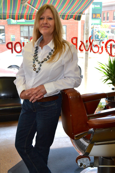 Jennifer Hancock owner and barber for Dick's Barber Shop