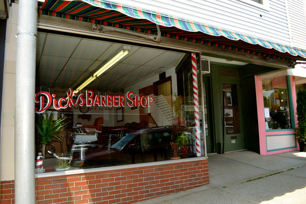 Front of the barber shop!