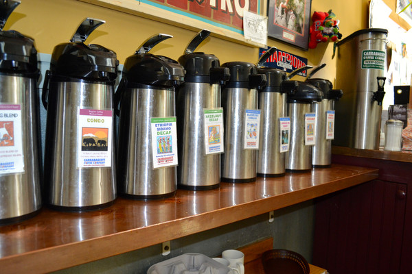 Many flavors of coffee to choose from!