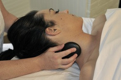 warm stone massage