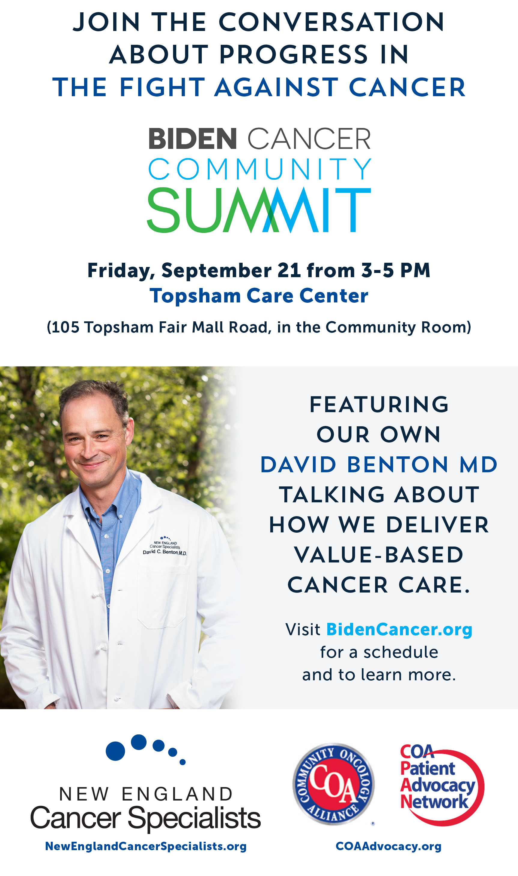 NECS Cancer Summit advertisement