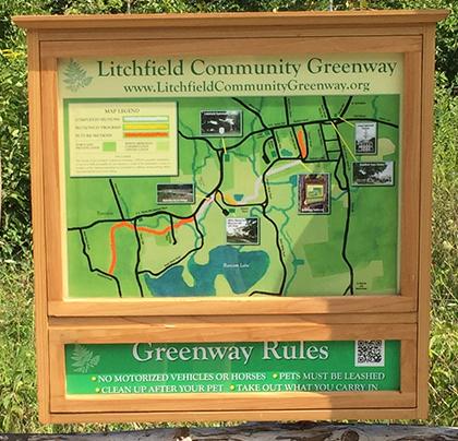 Trailhead information (Credit: Litchfield Community Greenway)