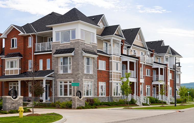 exterior of apartment complex