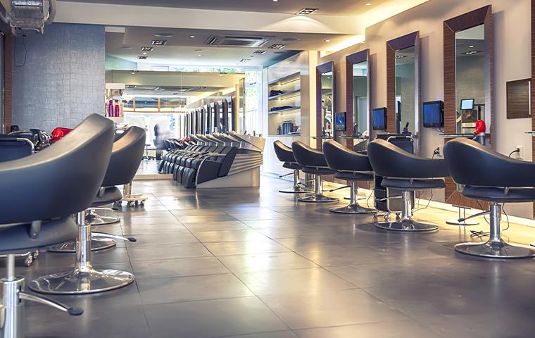 interior of an empty salon