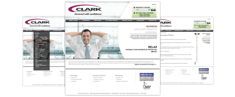 Clark Insurance / Company Website