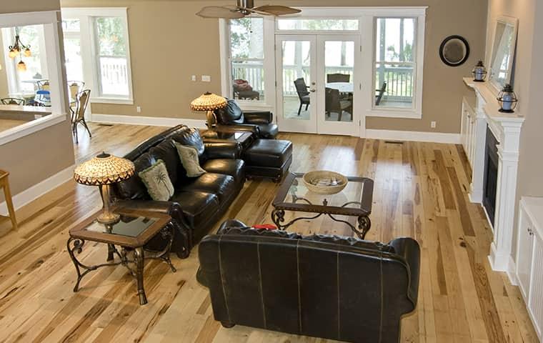 the inside of a living room in a home in north richland hills tx