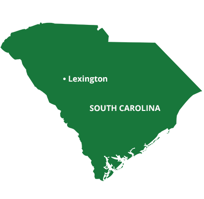We Service Lexington & Columbia where we service map of south carolina featuring lexington