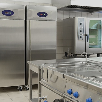 interior of a commercial kitchen in modesto california