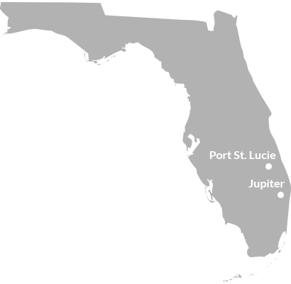 where we service map of florida