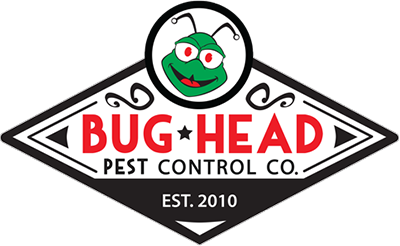 bug head pest control company logo