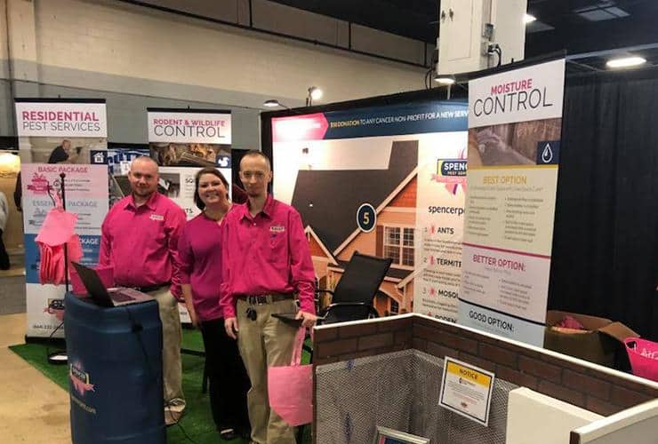 Meet & Serve Your Neighbors members of the spencer pest team at the renovation show in 2018
