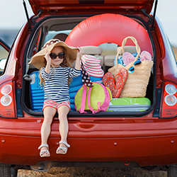 child in car