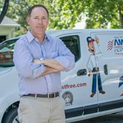 robert russell in front of service truck