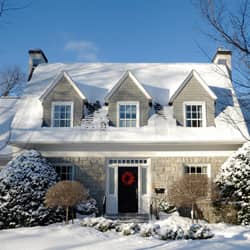 home in stockbridge during the winter