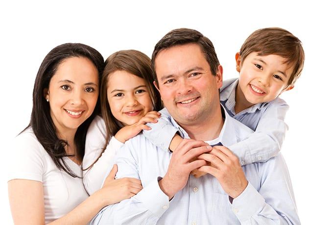 a happy family of four in baton rouge louisiana