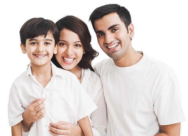 young parents with a smiling child