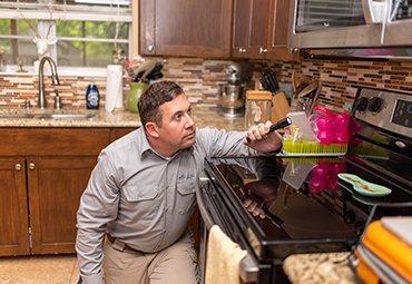 technician treating home