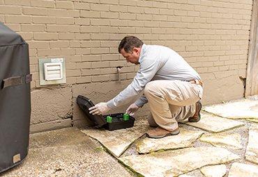 technician treating home