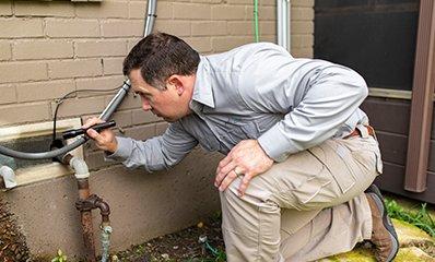 technician treating home