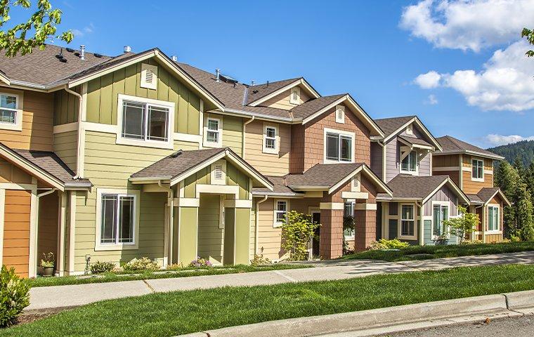 street view of close together homes in mustang oklahoma