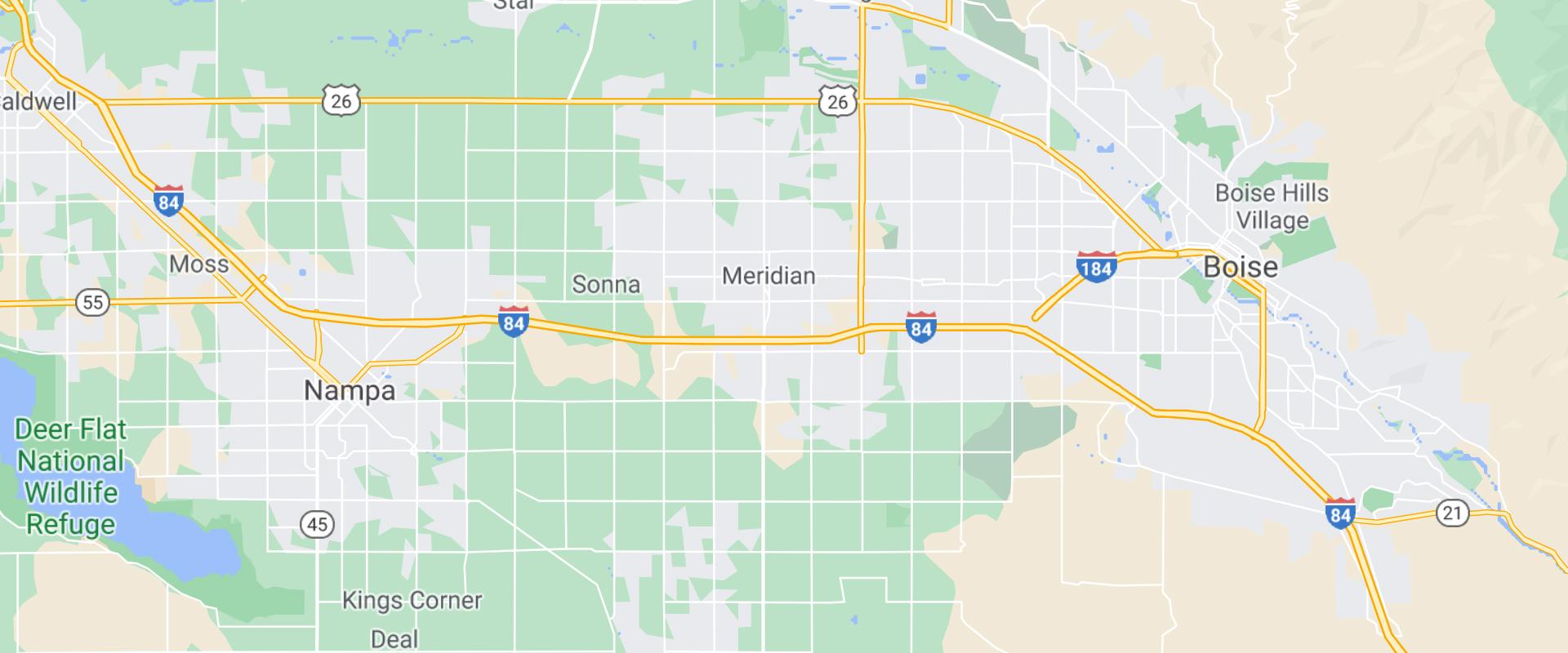 map of service area