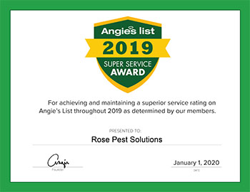 2019 angies list super service award rose pest solutions