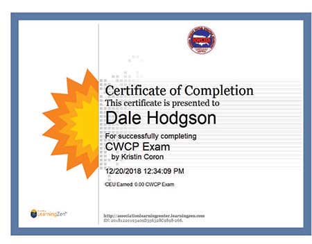 Certified Wildlife Control Professional certificate
