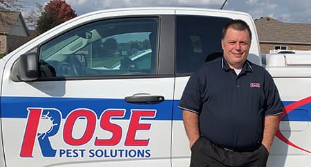 kokomo district manager George Meachum in front of Rose truck