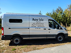 Maine Solar Energy System Van for Installation