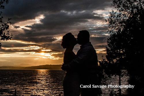 Carol Savager Bride & Groom Sunset Kiss