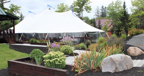 Event tent and gardens