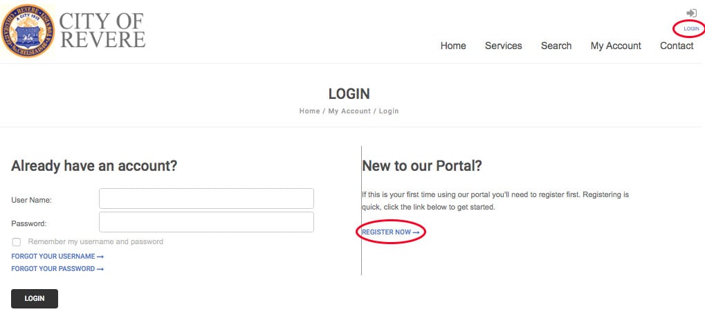 Login in / Register