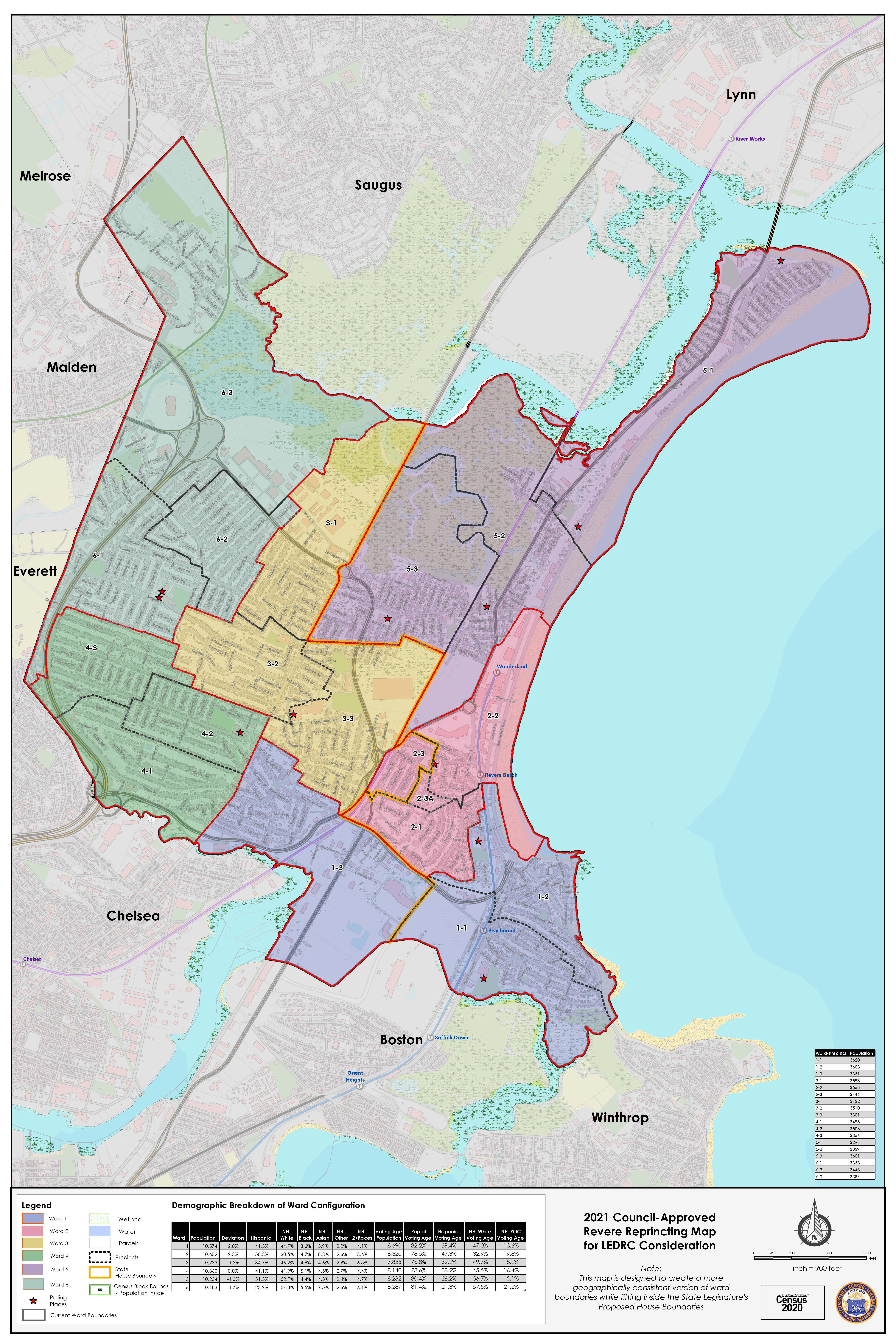 Revere Ma Ward Map Where Do I Vote - City Of Revere, Massachusetts