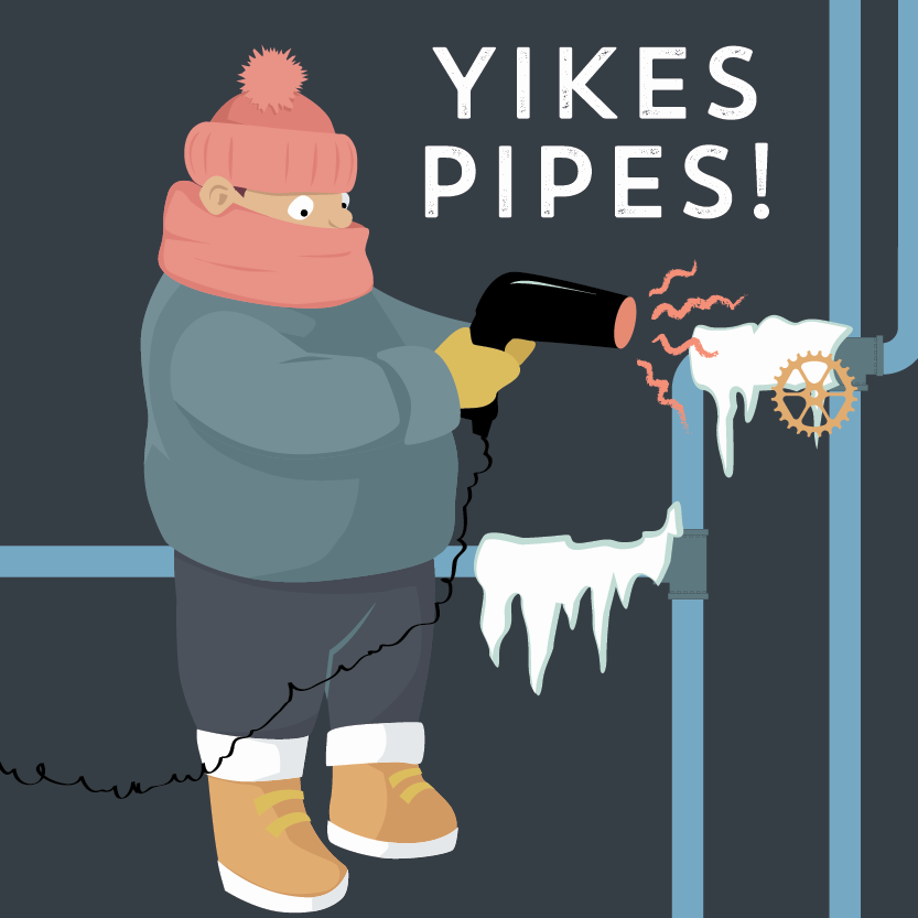 Frozen pipes PSA banner