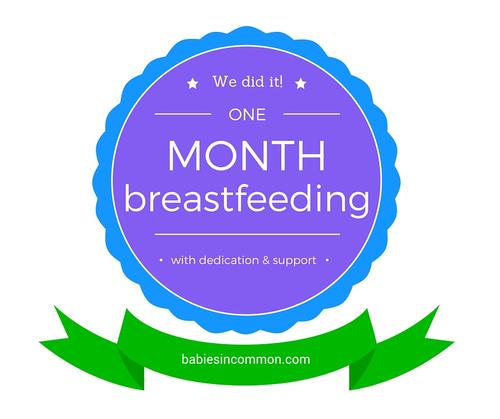 Breastfeeding hot sale 1 month