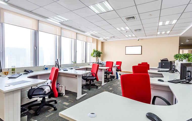 the interior of an office setting