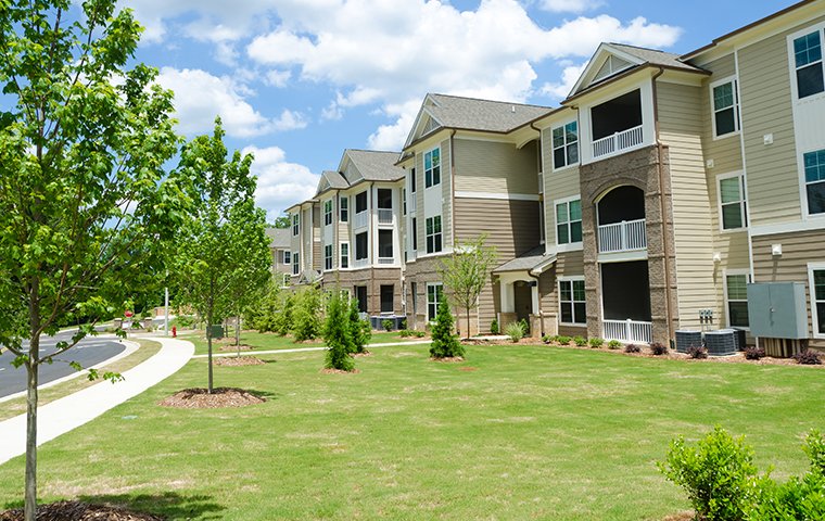 a row of residential properties