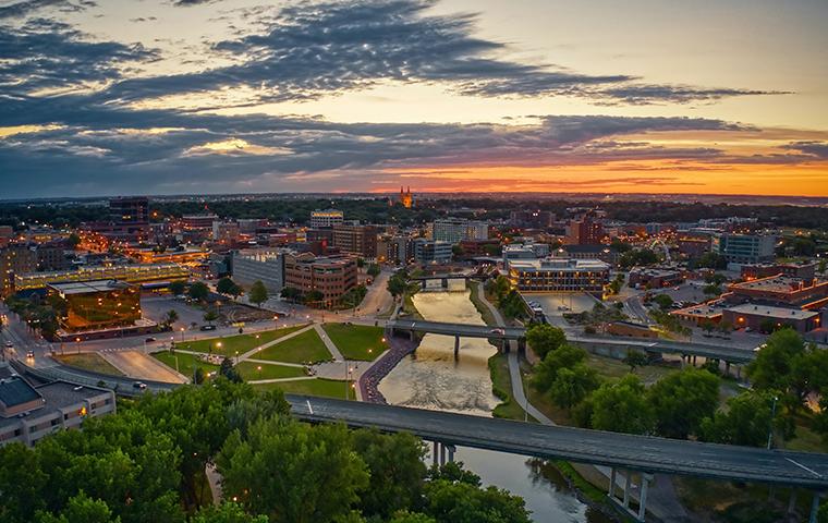 skyline view of sioux falls