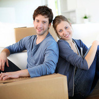 couple moving into their new home