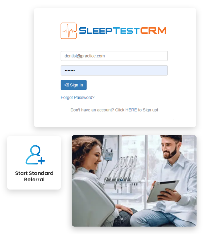 sleep test provider explaining process to patient