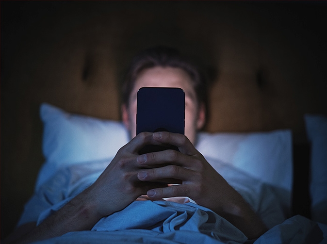 doom scrolling and exposure to blue light can disrupt sleep