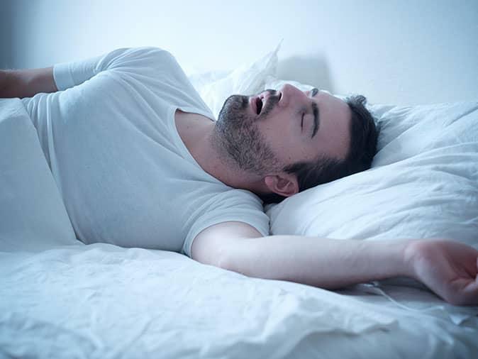 a man snoring could have sleep apnea